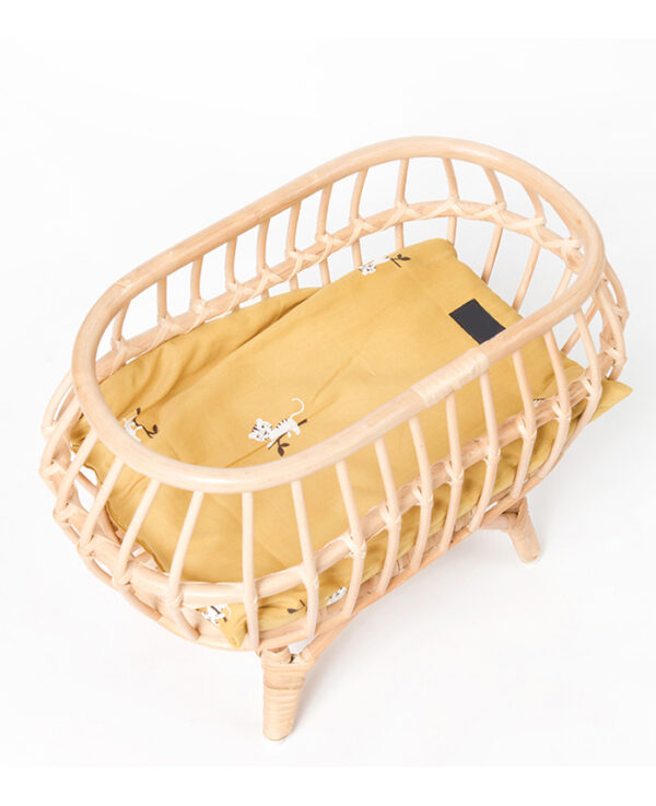 Handmade Rattan Baby Crib