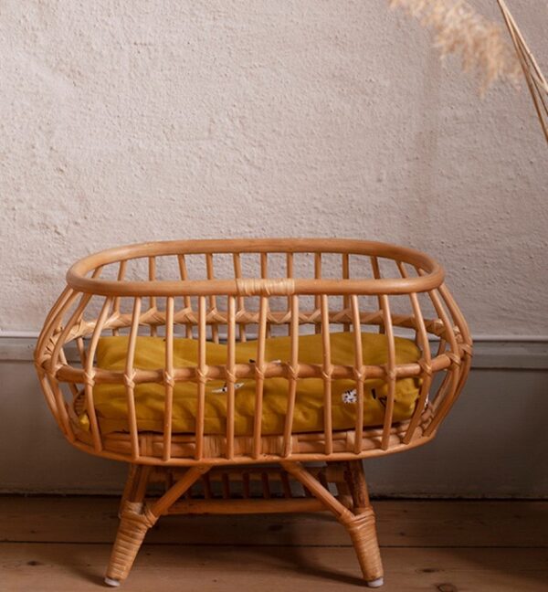 Handmade Rattan Baby Crib - Image 2