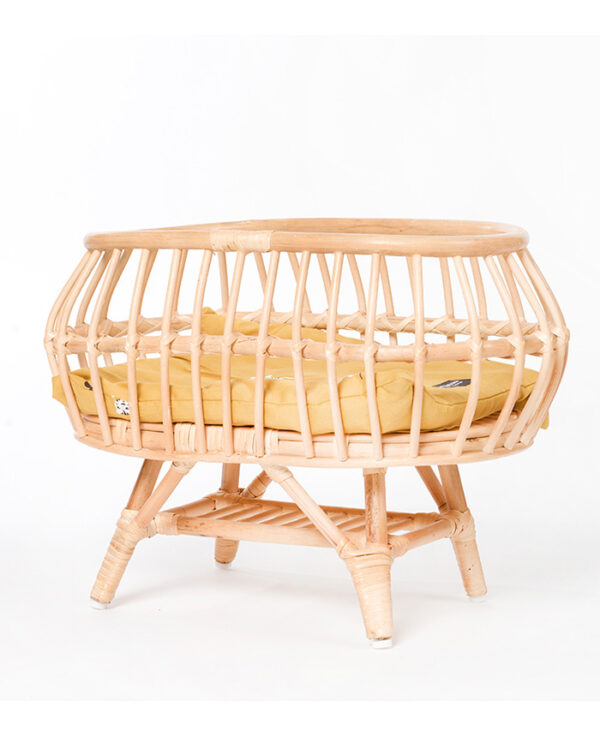 Handmade Rattan Baby Crib - Image 3