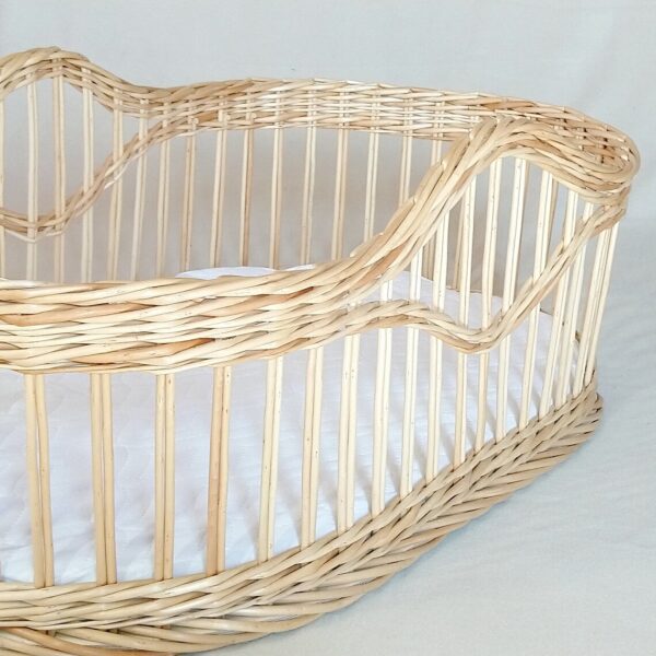 Handmade Rattan Baby Crib - Image 3