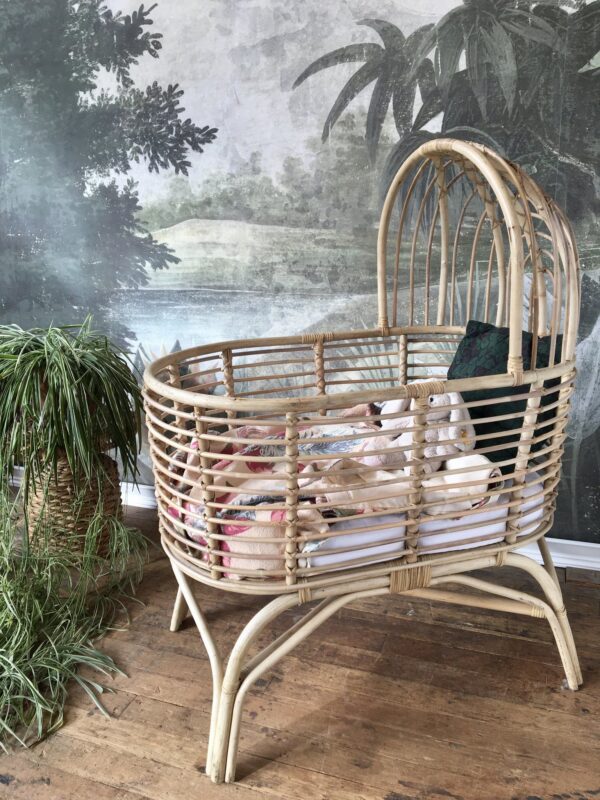 Handmade Rattan Baby Crib - Image 4