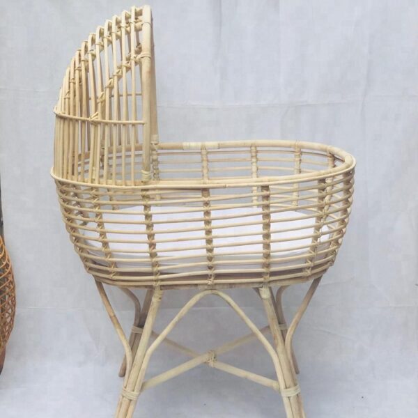 Handmade Rattan Baby Crib - Image 5