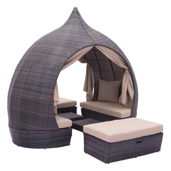 Handmade Rattan Outdoor Bed
