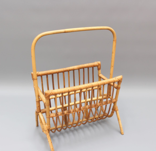 Handmade Rattan Magazine Rack - Image 2