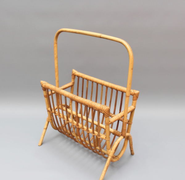 Handmade Rattan Magazine Rack - Image 4