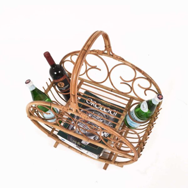 Handmade Rattan Magazine Rack - Image 6