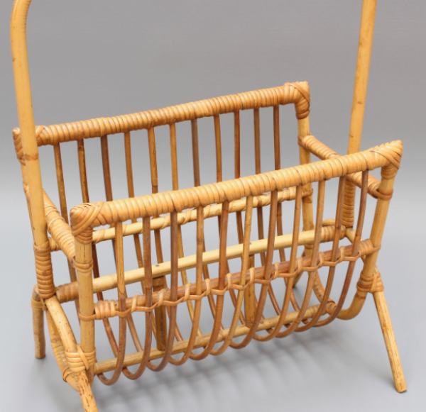 Handmade Rattan Magazine Rack - Image 8
