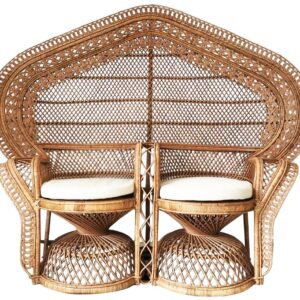 Handmade Rattan Peacock Double Chair