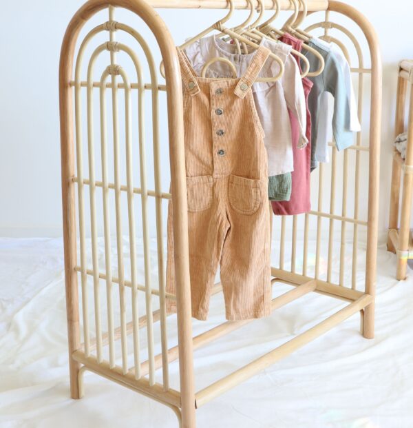 Handmade Rattan Clothing Rack - Image 2