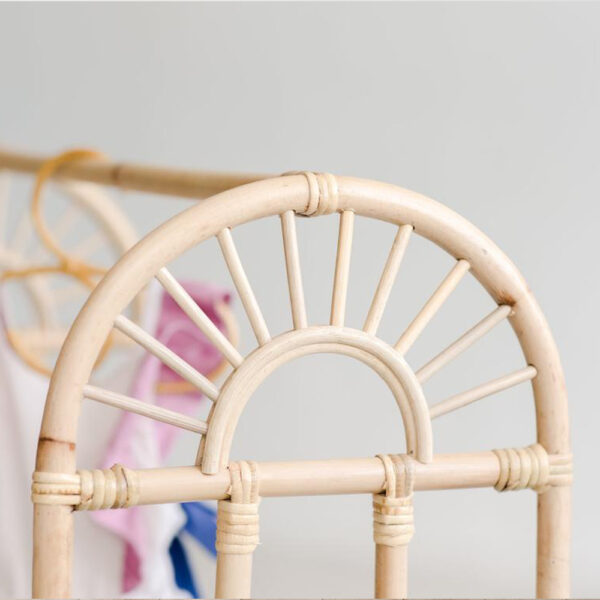 Handmade Rattan Clothing Rack - Image 2