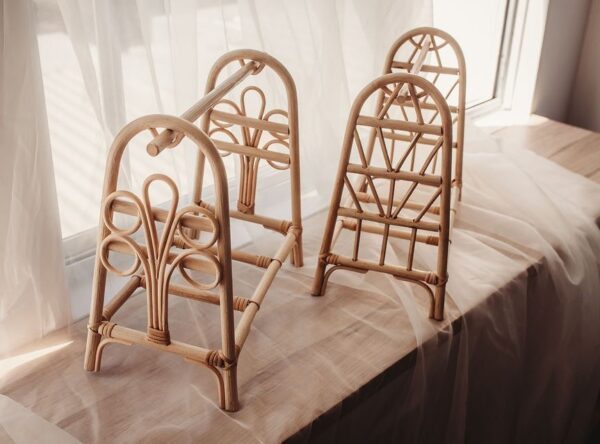 Handmade Rattan Clothing Rack - Image 2