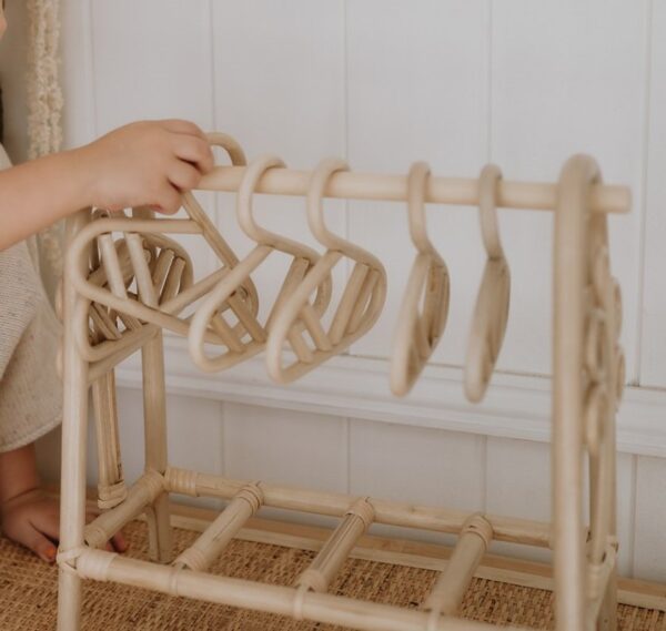 Handmade Rattan Clothing Rack - Image 3