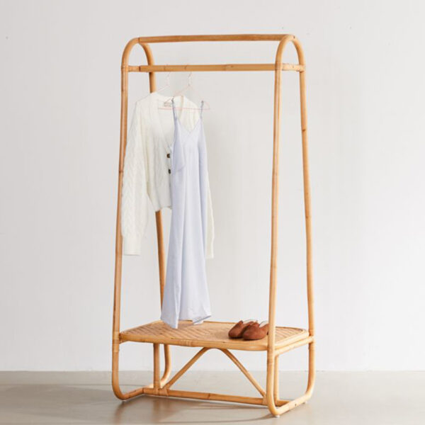 Handmade Rattan Clothing Rack - Image 4