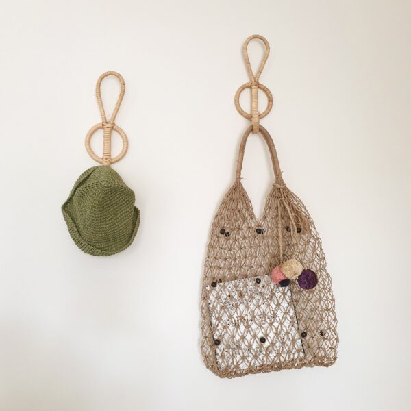 Handmade Rattan Wall Hooks (Set of 4) - Image 3