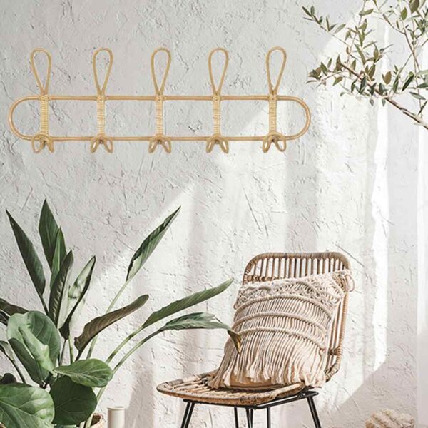 Handmade Rattan Wall Hooks (Set of 2) - Image 4