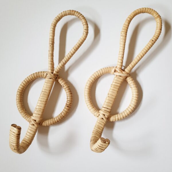 Handmade Rattan Wall Hooks (Set of 4) - Image 5