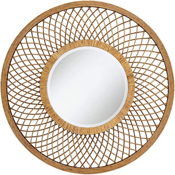 Handmade Rattan Mirror | Rattan Round Mirror