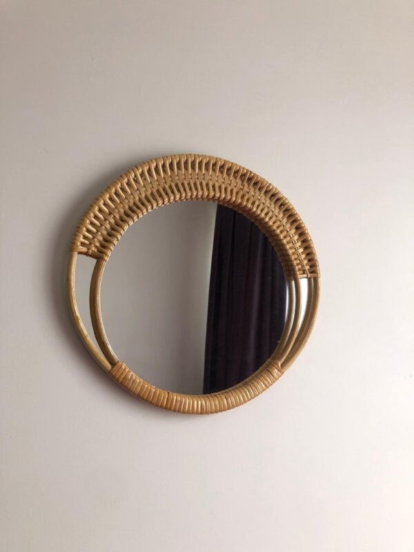 Handmade Rattan Mirror | Rattan Round Mirror