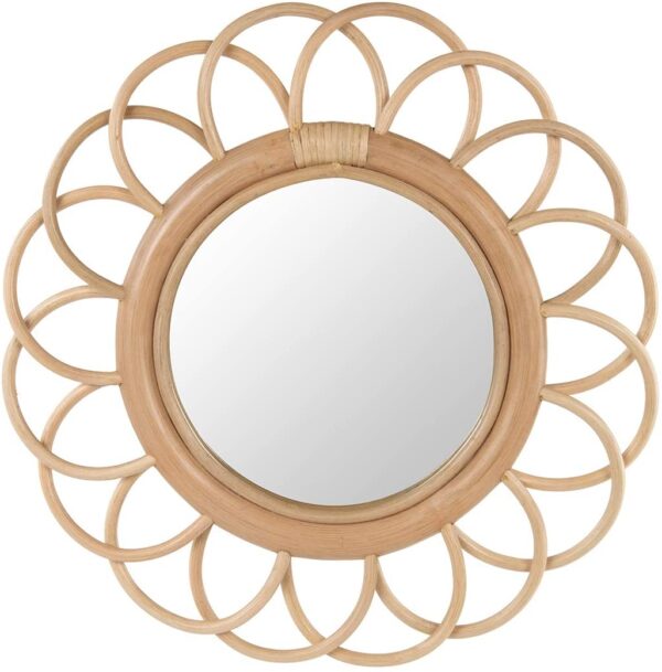 Handmade Rattan Mirror | Rattan Round Mirror