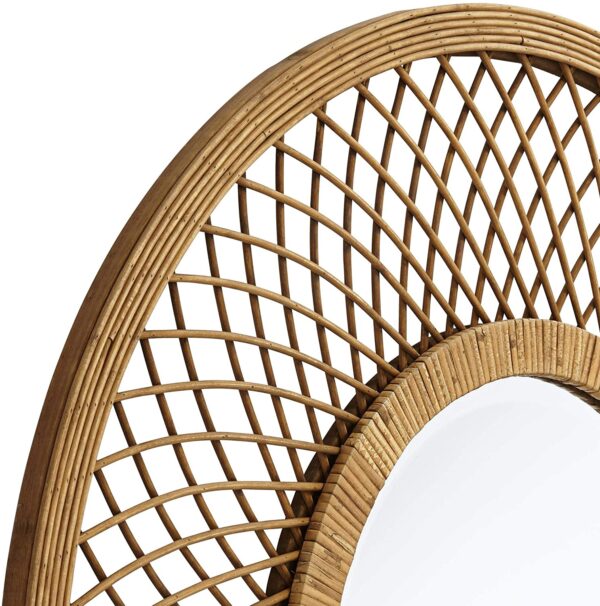 Handmade Rattan Mirror | Rattan Round Mirror - Image 2