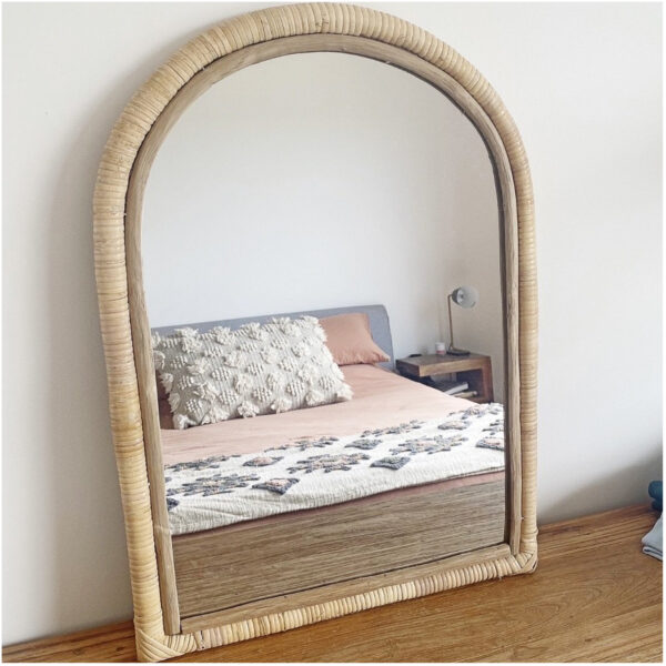 Handmade Rattan Mirror | Rattan Arch Mirror - Image 2