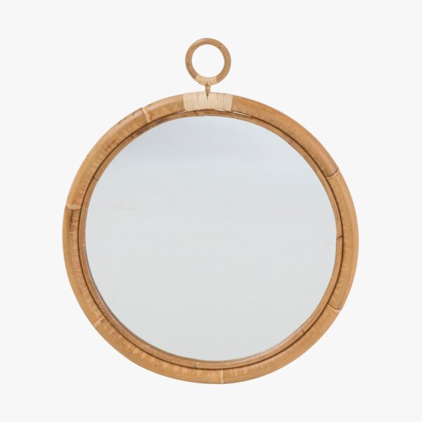 Handmade Rattan Mirror | Rattan Round Mirror - Image 3