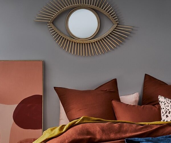 Handmade Rattan Mirror | Rattan Eye Mirror - Image 3
