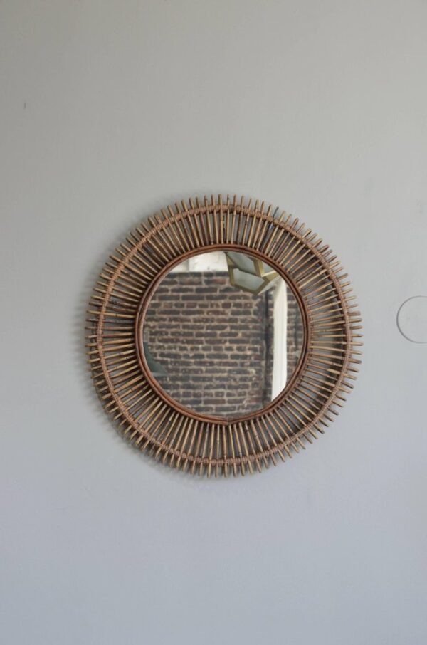 Handmade Rattan Mirror | Rattan Round Mirror - Image 5