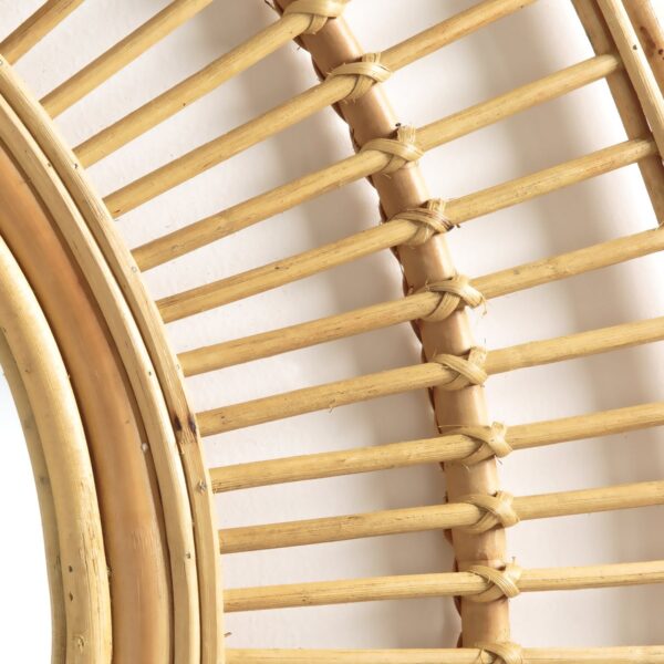 Handmade Rattan Mirror | Rattan Round Mirror - Image 3