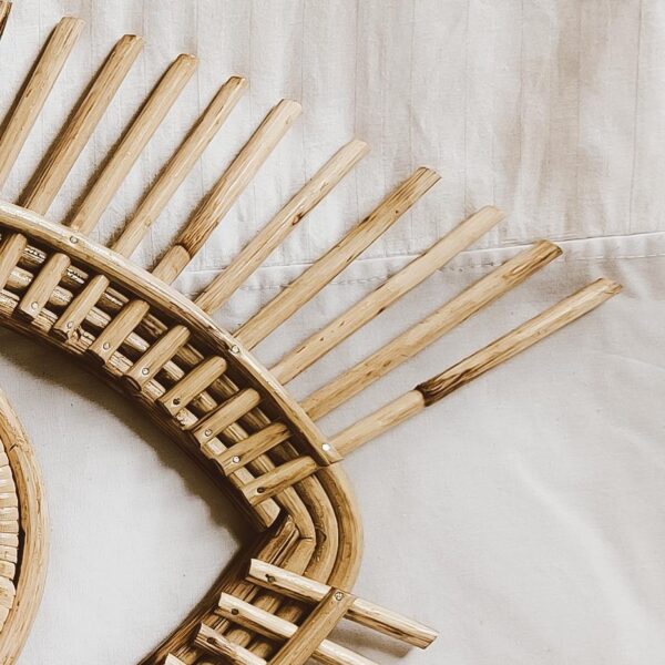 Handmade Rattan Mirror | Rattan Eye Mirror - Image 4