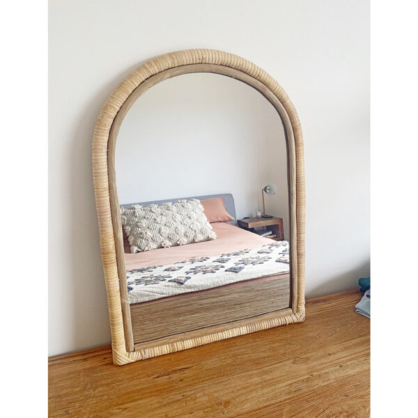 Handmade Rattan Mirror | Rattan Arch Mirror - Image 3