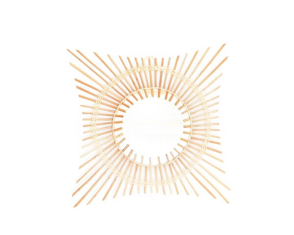 Handmade Rattan Mirror | Rattan Round Mirror - Image 4