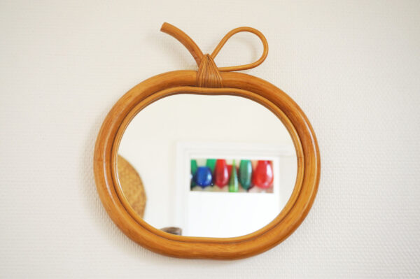 Handmade Rattan Mirror | Rattan Apple Mirror - Image 5