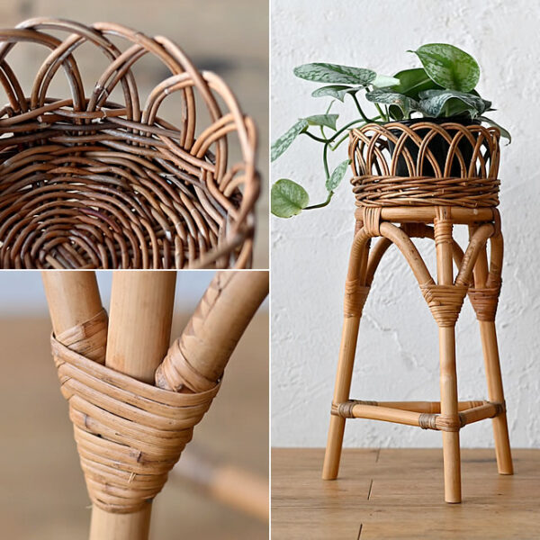 Handmade Rattan Plant Stand | Rattan Planter - Image 3