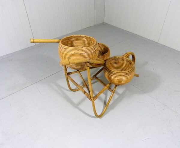 Handmade Rattan Plant Stand | Rattan Planter - Image 4
