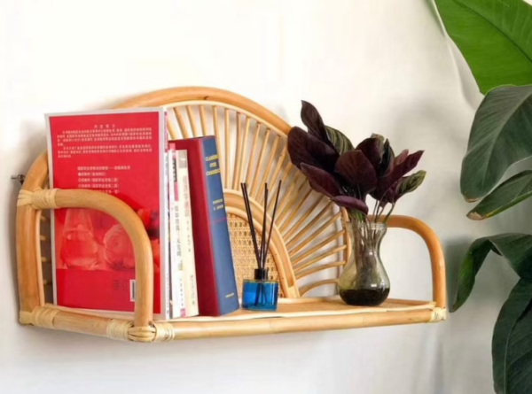 Handmade Rattan Wall Rack | Rattan Wall shelf - Image 3