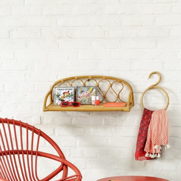 Handmade Rattan Wall Rack | Rattan Wall shelf - Image 2