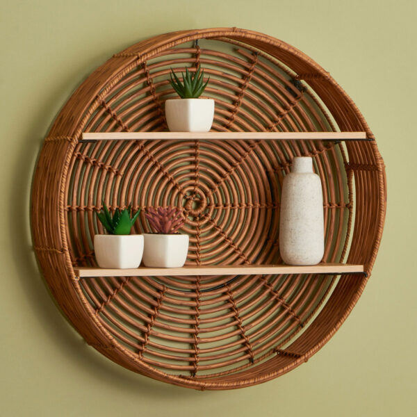 Handmade Rattan Wall Rack | Rattan Wall shelf - Image 3