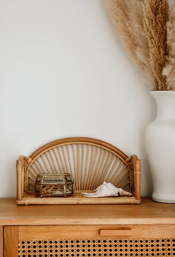 Handmade Rattan Wall Rack | Rattan Wall shelf - Image 2