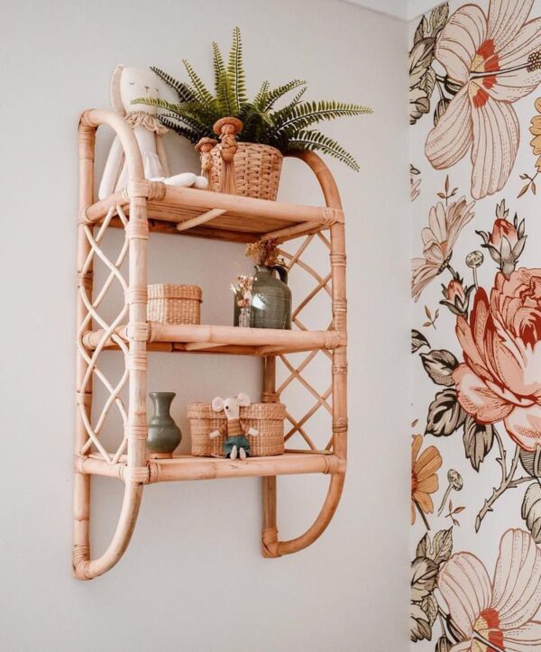 Handmade Rattan Wall Rack | Rattan Wall shelf - Image 2
