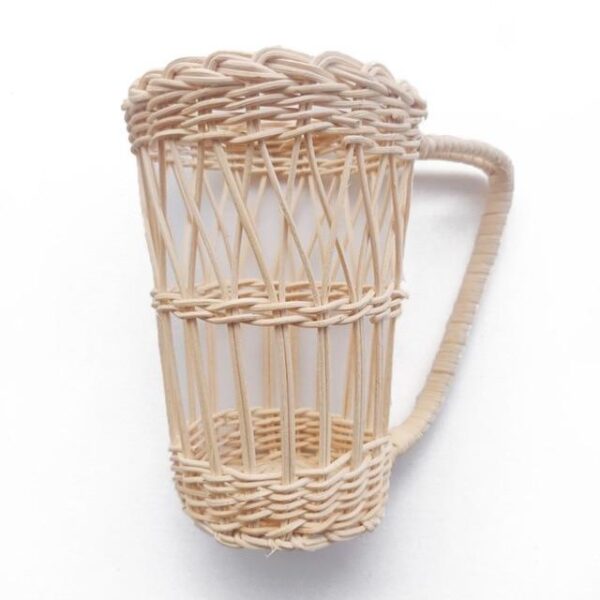 Set of 6 Handmade Rattan/Wicker Glass - Image 8