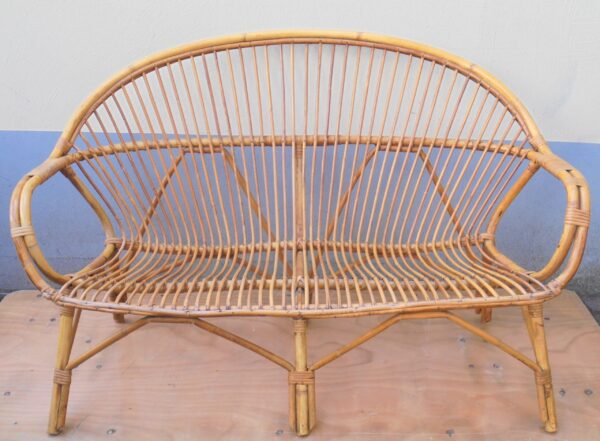 Handmade Rattan Sofa - Image 11