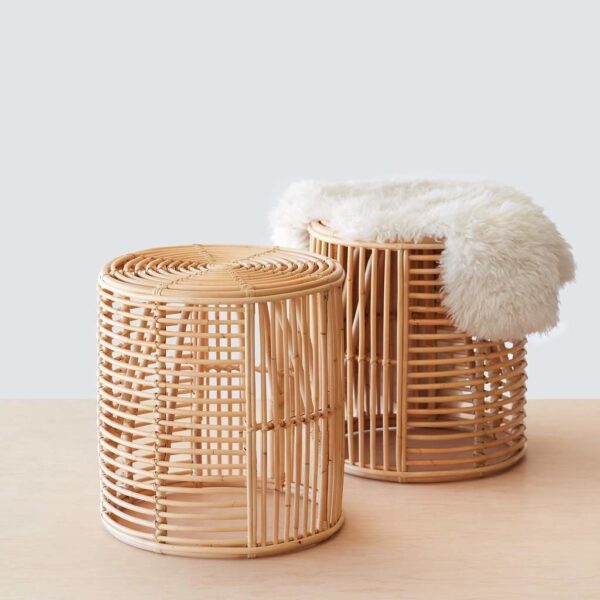 Handmade Rattan Stool - Image 4
