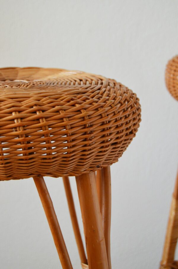Handmade Rattan Stool - Image 4