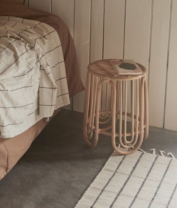 Handmade Rattan Stool - Image 4