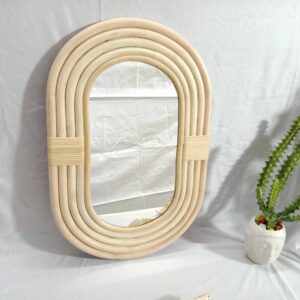 Handmade Rattan Mirror | Rattan Rectangle Mirror