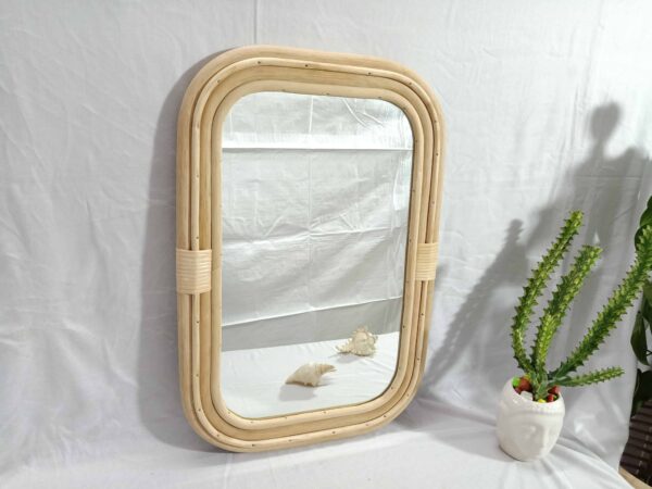 Handmade Rattan Mirror | Rattan Rectangle Mirror - Image 4