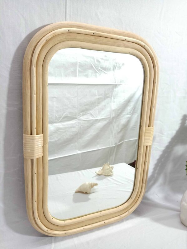 Handmade Rattan Mirror | Rattan Rectangle Mirror - Image 5