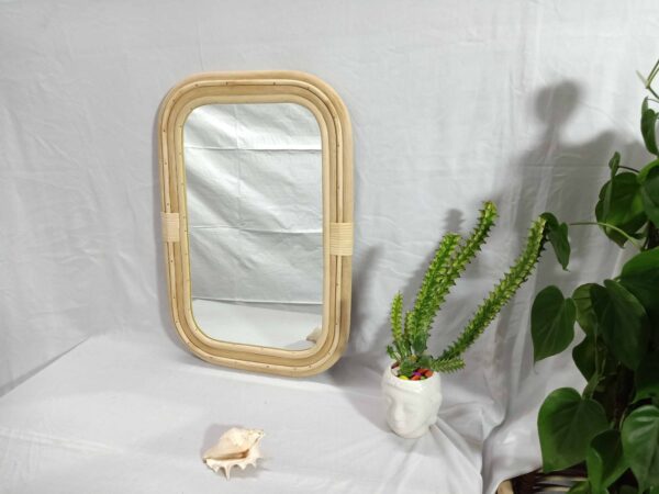 Handmade Rattan Mirror | Rattan Rectangle Mirror - Image 8
