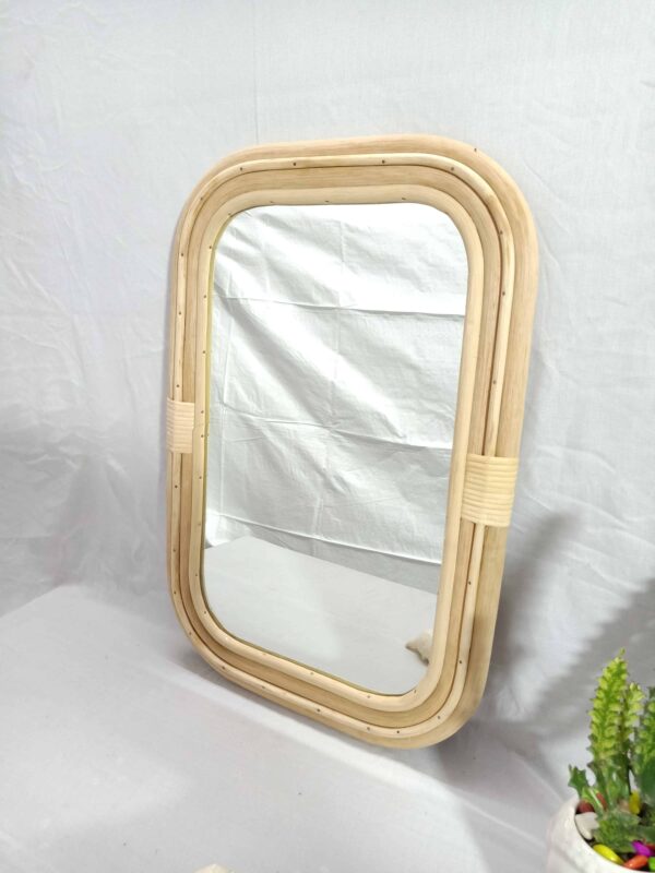 Handmade Rattan Mirror | Rattan Rectangle Mirror - Image 9